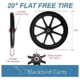 thumbnail image 3 of 2 Pack Flat Free Replacement Wheels for Lawn and Garden Carts 5/8" Axle Bearings 20 Inch Diameter Solid Tire Compatible with Rubbermaid Big Wheel, 3 of 7