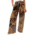 thumbnail image 2 of Stephy Women's New Thin Elastic Loose Large Size Korean Version of Everything Long Trousers Casual Trousers Haren, Black, L, 2 of 5
