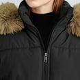 thumbnail image 3 of Wensltd Womens Winter Cotton-padded Jacket Medium Length Full Zip Hooded Jacket Soft Warm Coat Pocket, 3 of 8