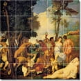 thumbnail image 1 of Ceramic Tile Mural-Titian Mythology Custom Tile Mural 30. 30" w x 30" h using (25) 6 x 6 ceramic tiles, 1 of 3
