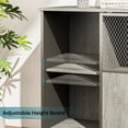 thumbnail image 5 of Bestier Farmhouse Buffet Sideboard Kitchen Table with Sliding Door Grey, 5 of 7