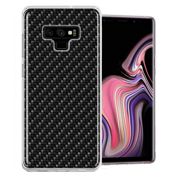MUNDAZE For Samsung Galaxy Note 9 Carbon Fiber Look Double Layer Phone Case Cover