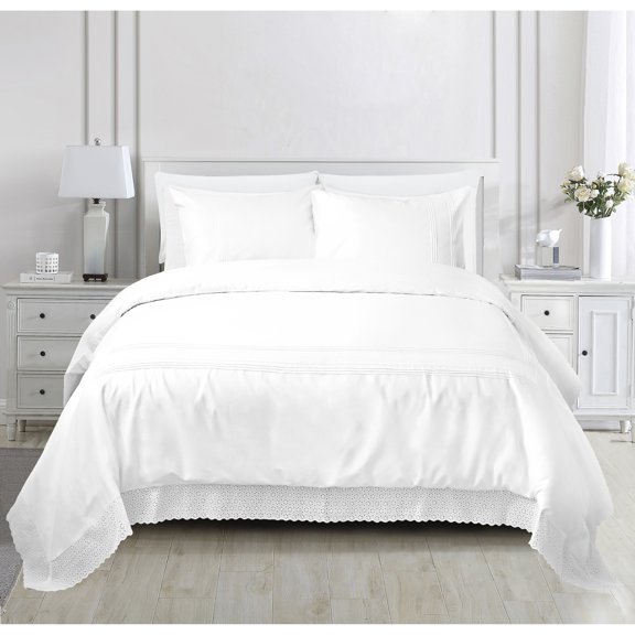 Melange Home Broderie ensemble housse de couette Collection Emma Embroidery Duvet Set King