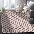 thumbnail image 4 of Area Rugs Indoor Non-Slip Rectangle Rug 5x7 Ft Rustic Moroccan Geometric Quatrefoil Purple Lattice Rug Rubber Backing Floor Mats Non Shedding Home Decor Carpet for Entryway Living Room, 4 of 8