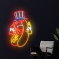 thumbnail image 3 of Handmadetneonsign Hotdog 4th Of July Neon Sign, Hotdog USA Celebrate Art Decor, Independence Day Wall Decor, 3 of 5