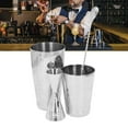 thumbnail image 2 of Professional  Shaker Set, 304 Stainless Steel, Durable  Rust,Proof, Includes Jigger  Strainer, 2 of 6