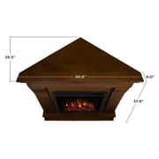 Real Flame Traditional Wood Chocolate Chateau Electric Corner Fireplace