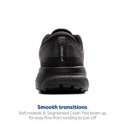 Brooks Mens Ghost 16 GTX Waterproof Neutral Running Shoe - Black/Black/Ebony - 8 Medium