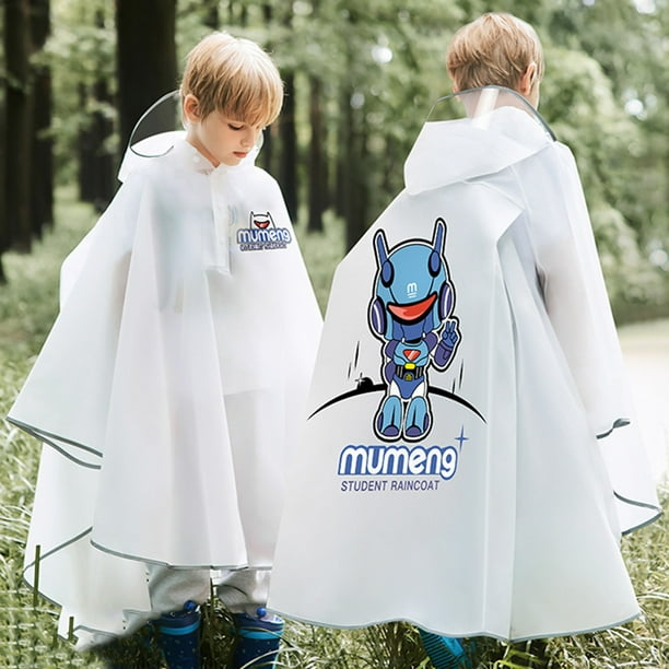 Veste de Pluie pour Filles Sac à Dos Caché Imperméable Imprimé