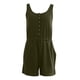 thumbnail image 4 of ICHUANYI Clearance Women Casual Jumpsuits Sexy Drawstring Button V-Neck T-Shirt Sleeveless Fashion Loose Fit Button Tank Tops Jumpsuits(Army Green, XXL) ICHUANYI WER2023081004187, 4 of 4
