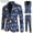 Dark Blue, variant on TIMIFIS Mens Suits 3 Piece Slim Fit Casual One Button Prints Suits for Mens Business Wedding Party Jacket Blazer & Pants &Vests SetFall