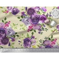 thumbnail image 3 of Soimoi Tissu en Coton Canard Imprimé Feuilles & Roses par Yard 42 Pouces de Large, 3 of 3