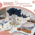 thumbnail image 2 of Crown Display 80-Piece Plastic Disposable Party Plates Set - Pink and White, 8 & 10 Inch, 2 of 6