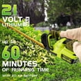 thumbnail image 3 of Cordless Hedge Trimmer, UNTIMATY 21V Rechargeable Hedge Trimmer with 22" Double Action Blade, Double Safety Handle, 3.0Ah Battery & Charger, for Shrub Cutting, Trimming,Green, 3 of 9