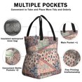 thumbnail image 3 of Boho Bohemia Flower Drawstring Lunch Bag Women - Drawstring Lunch Bag Insulated for Work Office - Stain-Resistant Large Lunchbags for Women with Multi-Pockets, 3 of 6