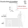 thumbnail image 3 of FSLiving Halo Track Lighting Pendants, 3.2 Ft, Dimmable H-Type Track Mount Nordic Blown Modern E26 Socket Oval Bell Design Multi Toned Glass Cover Chandeliers for Kitchen Island Customizable, 3 of 9