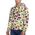 thumbnail image 3 of Junzan Colorful Fruits for Men's Hoodie - Fall Pullover Hooded Sweatshirt-Hooded Sweatshirt for Men - Men's Stylish Sweatshirt for Winter & Autumn-Medium, 3 of 7