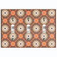 thumbnail image 1 of Metal Light Switch Plate Cover Mandala Orange Brown Floral Pattern Damask MDL115, 1 of 13