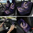 thumbnail image 2 of Jeiento Butterfly Car Accessories Full Set Car Seat Cover Steering Wheel Cup Holder Armrest Pad Moon Keychain Lipstick Holder Purple Interior Auto Decor Fit Most Cars Truck SUV Van Sedan, 13 PCS, 2 of 8