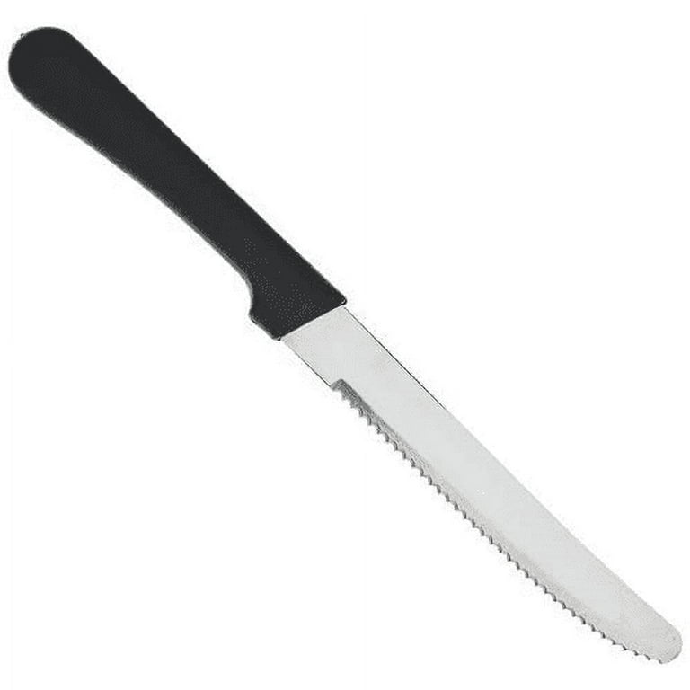 Stainless Steel 5 Blade Round Tip Jumbo Knife, Plastic Handle Steak K