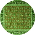 thumbnail image 1 of Ahgly Company Indoor Round Persian Green Traditional Area Rugs, 5' Round, 1 of 1