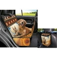 thumbnail image 4 of Pzuqiu Sunflower Horse Bench Dog Car Seat Cover for Back Seat, Waterproof & Scratch-Resistant Dog Hammock with Pet Bandana Car Trash Can for Sedan,Truck, 4 of 6