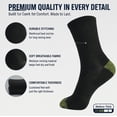 thumbnail image 4 of Crew Socks for Men & Women 6 Pairs, Athletic Performance Socks, Breathable Mid Calf Sports Socks for Training and Everyday Wear, Shoe Size 7-8.5, 4 of 5