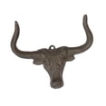 thumbnail image 4 of Gancho de pared para sombreros, diseño de cabeza de toros, decoración rústica occidental, colgador de pared decorativo de Metal para gorras de béisbol, 4 of 9