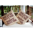 thumbnail image 4 of 18" x 18" Simply Daisy Beach House Best House Indoor/Outdoor Pillow, Maroon Red Qty 1, 4 of 6