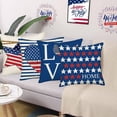 thumbnail image 3 of 4 Pack 4th of July Pillow Covers 20 x 20 Inch Independence Day Love American Flag Throw Pillow Case Memorial Day Patriotic Stars Stripes Sweet Land of Liberty Decor Cushion Case for Home, 3 of 5