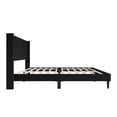 thumbnail image 6 of Home Design Bangor Queen Upholstered Wingback Platform Bed Frame, Linen, No Box Spring Required, Black, 6 of 7