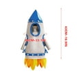 thumbnail image 2 of Blukids Halloween Clothes Decorations, Rocket Clothes Kids Outfit Space Shuttle Dress up Halloween Cute Rocket Ship Nasa Dress Up Party Clothes Supplies(Sky Blue), 2 of 5