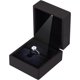 thumbnail image 3 of Caja de regalo para pendientes de anillo, 2 piezas con luz LED, elegante estuche de terciopelo para anillos, exhibición de joyería para propuesta, compromiso, regalo (negro), 3 of 5