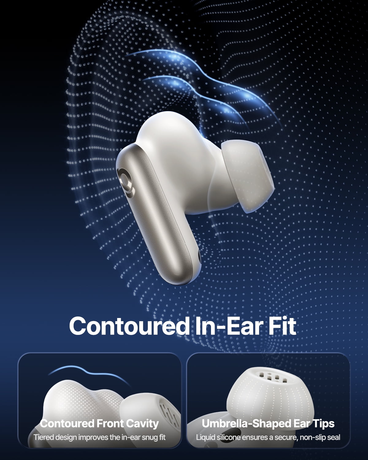 Baseus Adaptive Noise Cancelling Earbuds, , Dolby Audio, Premium Real-Time Adaptive ANC, Adaptive Tuning Sound, Natural Fit Design, 6-Mic Adaptive Clear Calls, 45H Playtime, Inspire XP1