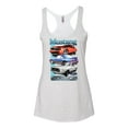thumbnail image 2 of Wild Bobby Mustang Ford Classics Cars and Trucks Women Tri-Blend Racerback Tank Top, Heather White, Small, 2 of 6