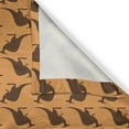 thumbnail image 6 of Ambesonne Kangaroo Valance & Curtain, Dichromed Animal Pattern, 55"x45", Chocolate and Amber, 6 of 7