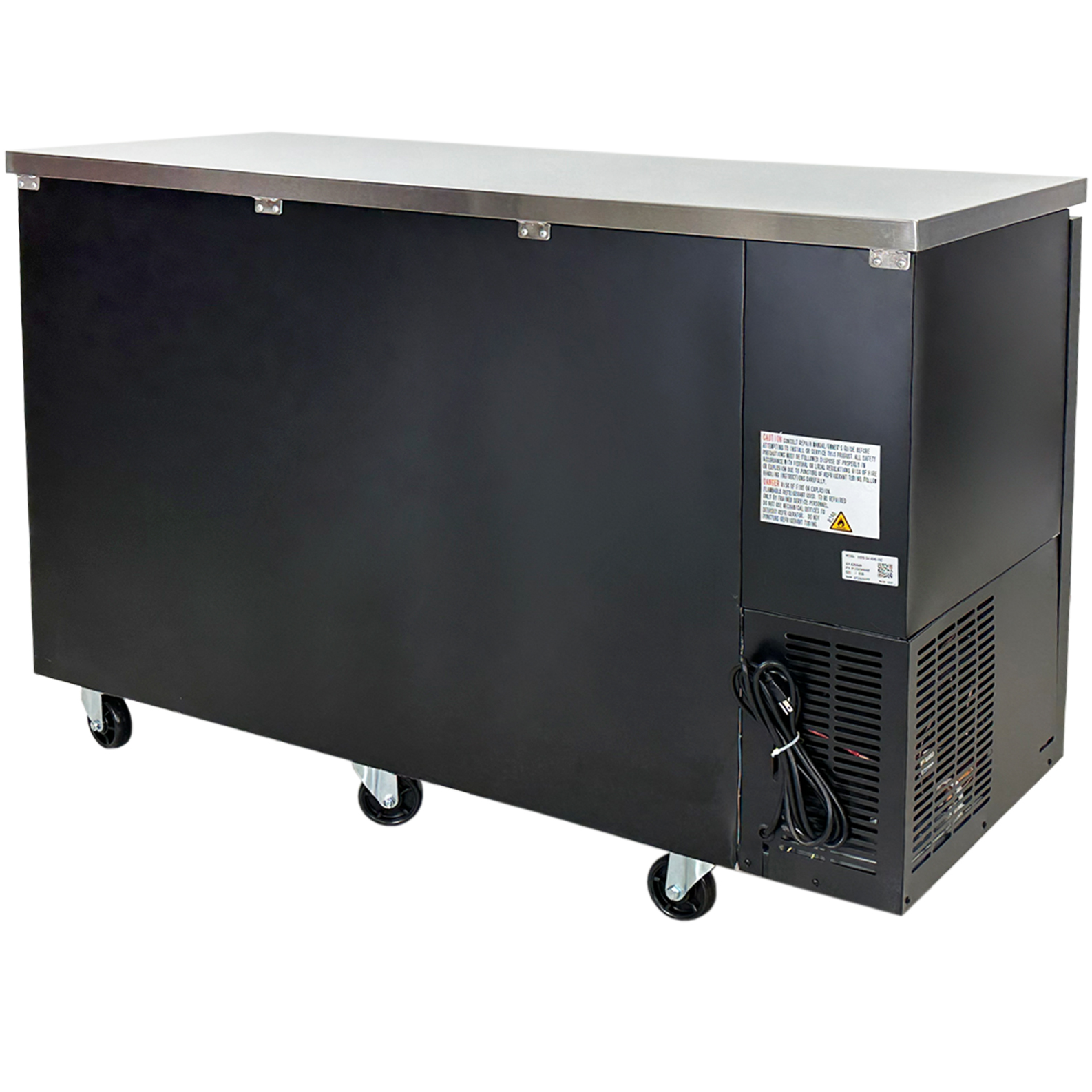 60" Commercial Back Bar Cooler – Double Glass Door Beer Refrigerator, 16 cu.ft, R134a, 115V | NSF ETL Certified
