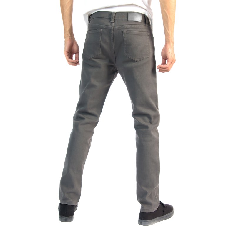 Alta Designer Fashion Mens Slim Fit Skinny Denim Jeans - Grey - Size 32
