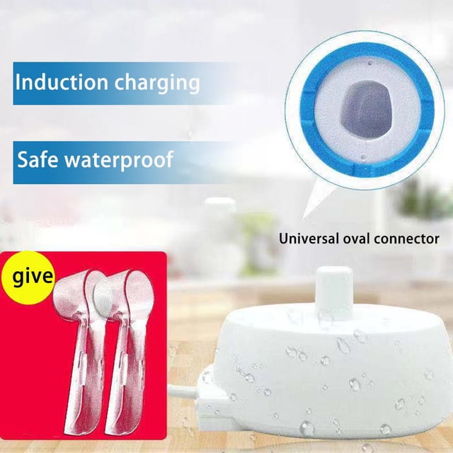 Base de cargador de cepillo de dientes eléctrico portátil enchufe de la UE para Braun Oral B Series