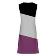 thumbnail image 4 of cfhntfmh Summer Casual Dress for Women Color Block Adjustable Strap Tank Dress Sleeveless Loose Sundress, 4 of 4