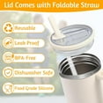 thumbnail image 6 of Annvchi 2 Pack Flip Straw Lid Replacement for Stanley 40 oz Tumbler, Leak-Proof & Durable Straw Cover Accessories, BPA-Free Cup Lid for Stanley Quencher H2.0, Adventure Tumbler, 6 of 8