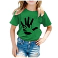 thumbnail image 2 of TZEWGL Graphic Printed Pink Color Short Sleeve Crewneck Tops For Kid Clothes For Girls Boys size 4-5T, 2 of 4
