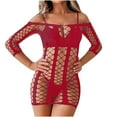 thumbnail image 2 of uublik Sets for Women Valentine's Day Sleepwear Chemise Dress Lace Nighty Nightgowns Red Free Size, 2 of 2