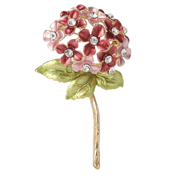 Ywmsfl Elegant Hydrangea Brooch In White Tones Unique Lapel Pin For Fashionable Women