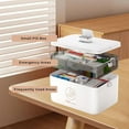 thumbnail image 4 of JWShang Organisateur de Médicaments avec Boîte à Pilules et Poignée, Grande Capacité Portable Boîte de Rangement de Médicaments Anti-Humidité (2 Niveaux), 4 of 6