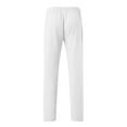 thumbnail image 5 of BKQCNKM Sweatpants for Men Mens Sweatpants Male All Matching Breathable Solid Color Drawstring Multi Pocket Trousers Sweatpants, White L, 5 of 7