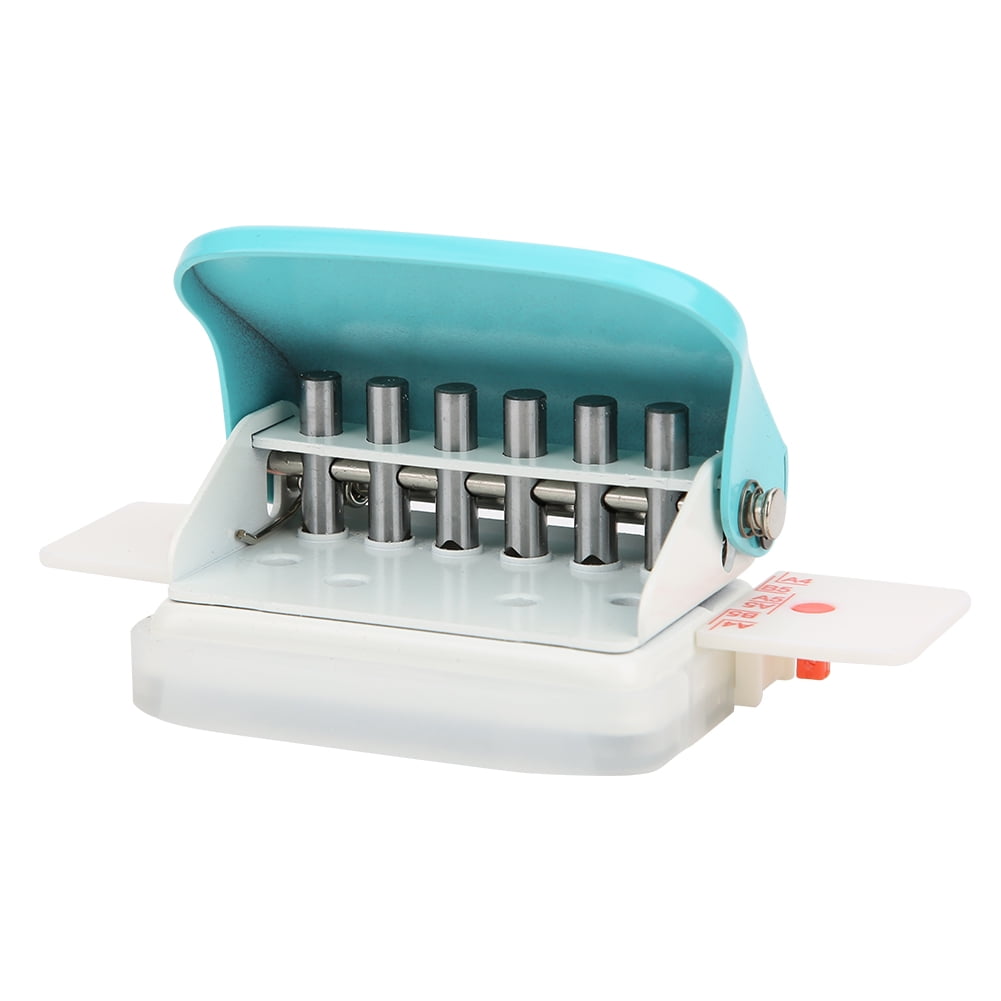NFTIGB Multi Function Manual 26 Hole Paper Puncher Tool for A4 B5 A5 Binders, Light Blue Colored Office Supplies for Students and Professionals (10 inches / 25.4 cm)