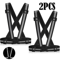 Reflective Vest Running Gear,Reflective Running Vest,2Pack High Visible Safety VES for Cycling Jogging Running Walking,Adjustable for Men Women Kids