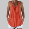 thumbnail image 3 of Fengqque Fashion Women Casual Loose Lace Caims Tank Tops Splicing Sexy Blouse, 3 of 4