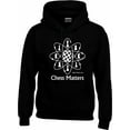 thumbnail image 2 of Chess Matters : White Chess Atom, Chess Hoody, Chess Shirt; Men Women, Boys, Girls Navy Pullover hoody, 2 of 4
